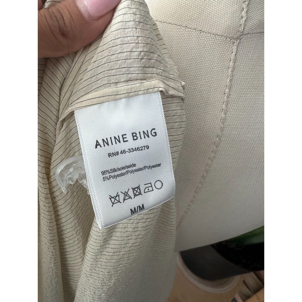 Anine Bing Cream Button Down Shirt - Picture 5 of 6